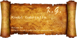 Knebl Gabriella névjegykártya